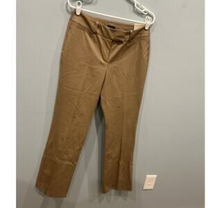 NEW Ann Taylor Womens Boot Leg Pants Size 4 Curvy Beige Tan Workwear Office Work